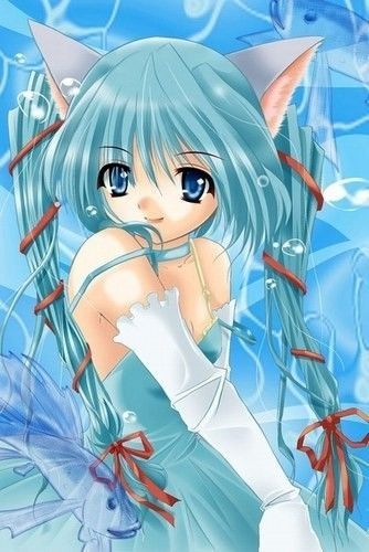 manga fille chat